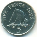 Гернси, 5 пенсов 1992 год (AU)