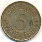 Маврикий, 5 центов 1944 год