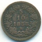 Австрия, 5/10 крейцера 1858 год В