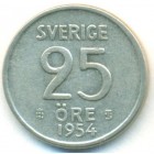 Швеция, 25 эре 1954 год