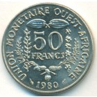 Западно-Африканские Штаты, 50 франков 1980 год (UNC)
