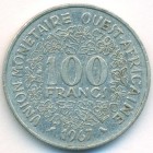 Западно-Африканские Штаты, 100 франков 1967 год