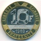 Франция, 10 франков 1989 год (UNC)