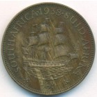 Южная Африка, 1/2 пенни 1938 год