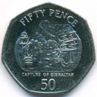 Гибралтар, 50 пенсов 2005 год (UNC)