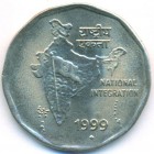 Индия, 2 рупии 1999 год (B) (UNC)