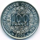 Западно-Африканские Штаты, 100 франков 2002 год (UNC)
