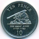 Гибралтар, 10 пенсов 2005 год (UNC)