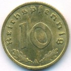 Третий рейх, 10 рейхспфеннигов 1936 год А (AU)