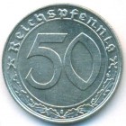 Третий Рейх, 50 рейхспфеннигов 1938 год G (AU)