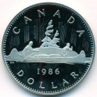 Канада, 1 доллар 1986 год (PROOF)