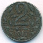 Австрия, 2 геллера 1917 год