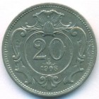 Австрия, 20 геллеров 1908 год