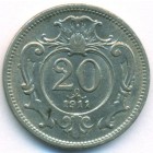 Австрия, 20 геллеров 1911 год