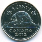 Канада, 5 центов 2012 год (UNC)