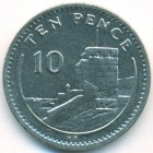 Гибралтар, 10 пенсов 1991 год АВ