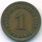 Германия, 1 пфенниг 1895 год E