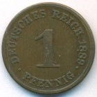 Германия, 1 пфенниг 1889 год D
