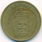 Дания, 2 кроны 1957 год