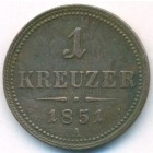 Австрия, 1 крейцер 1851 год A