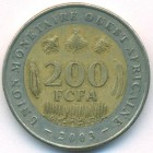 Западно-Африканские Штаты, 200 франков 2003 год