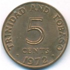 Тринидад и Тобаго, 5 центов 1972 год (AU)