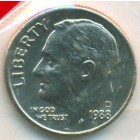 США, 10 центов 1988 год D (UNC)