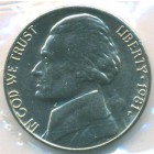 США, 5 центов 1981 год P (UNC)