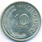 Сингапур, 10 центов 1977 год (UNC)