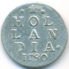 Нидерланды, провинция Голландия, 2 стювера 1780 год