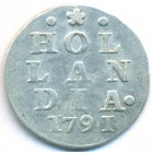 Нидерланды, провинция Голландия, 2 стювера 1791 год