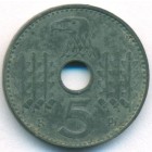 Третий Рейх, 5 рейхспфеннигов 1940 год А