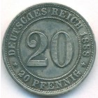 Германия, 20 пфеннигов 1888 год А