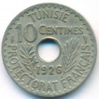 Тунис, 10 сантимов 1926 год