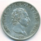 Сардиния, 5 лир 1827 год