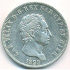 Сардиния, 5 лир 1829 год