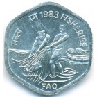 Индия, 20 пайсов 1983 год (UNC)