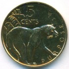 Гайана, 5 центов 1980 год (UNC)