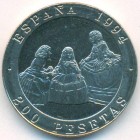 Испания, 200 песет 1994 год (UNC)