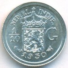 Нидерландская Восточная Индия, 1/10 гульдена 1930 год (UNC)
