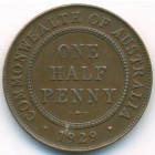 Австралия, 1/2 пенни 1929 год
