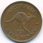 Австралия, 1/2 пенни 1951 год