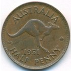 Австралия, 1/2 пенни 1951 год