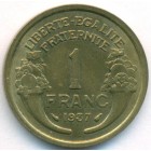 Франция, 1 франк 1937 год (AU)
