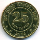 Никарагуа, 25 сентаво 2002 год (UNC)