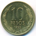 Чили, 10 песо 1993 год (UNC)