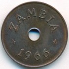 Замбия, 1 пенни 1966 год (UNC)