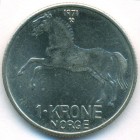 Норвегия, 1 крона 1971 год (AU)
