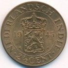 Нидерландская Восточная Индия, 2-1/2 цента 1945 год (UNC)