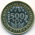Западно-Африканские Штаты, 500 франков 2005 год (UNC)